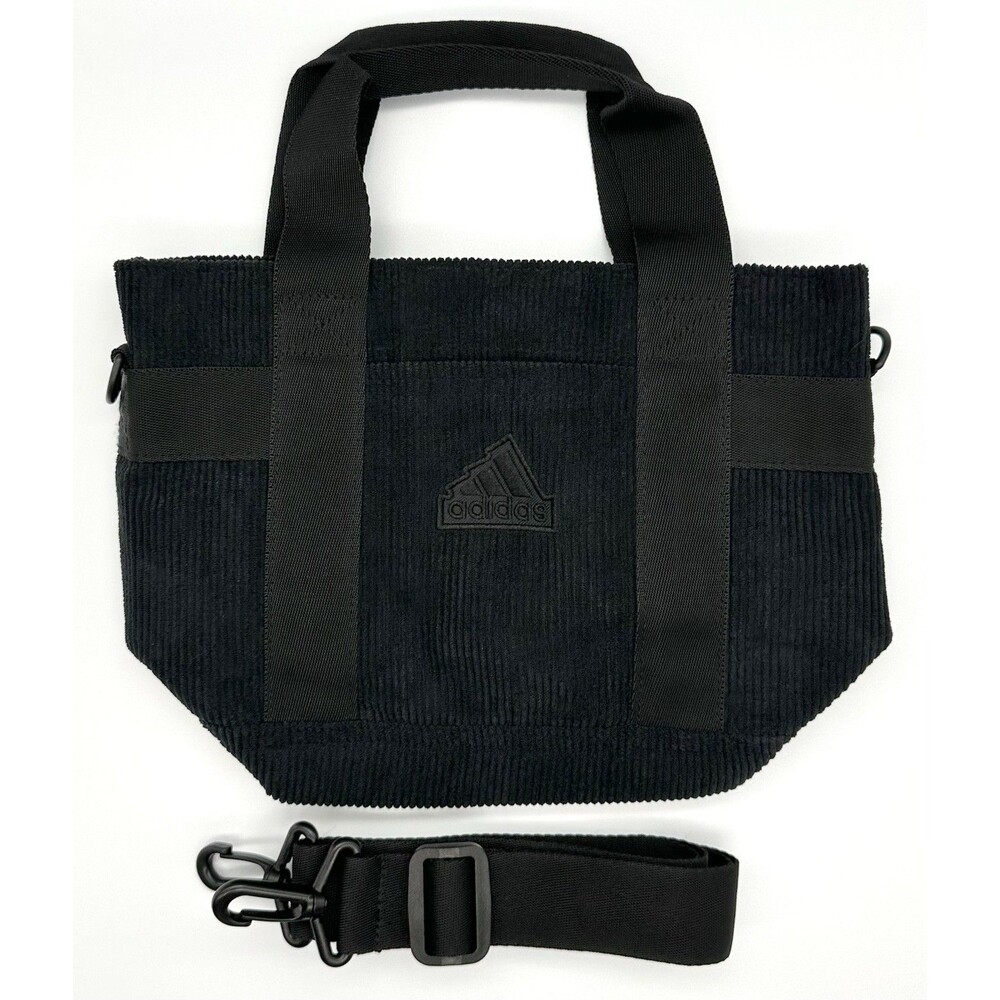 NWOT adidas Corduroy Mini Tote Bag Black 983477 Crossbody Shoulder Bag Unisex